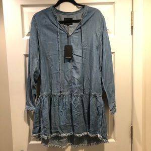 Rails Long Sleeve Denim Shift Dress NWT